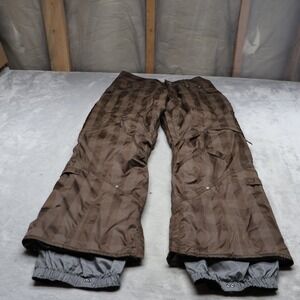 Burton Pants Women Small Brwn Check Cruiser Insulated Ski Snow Winter Wind 31x29